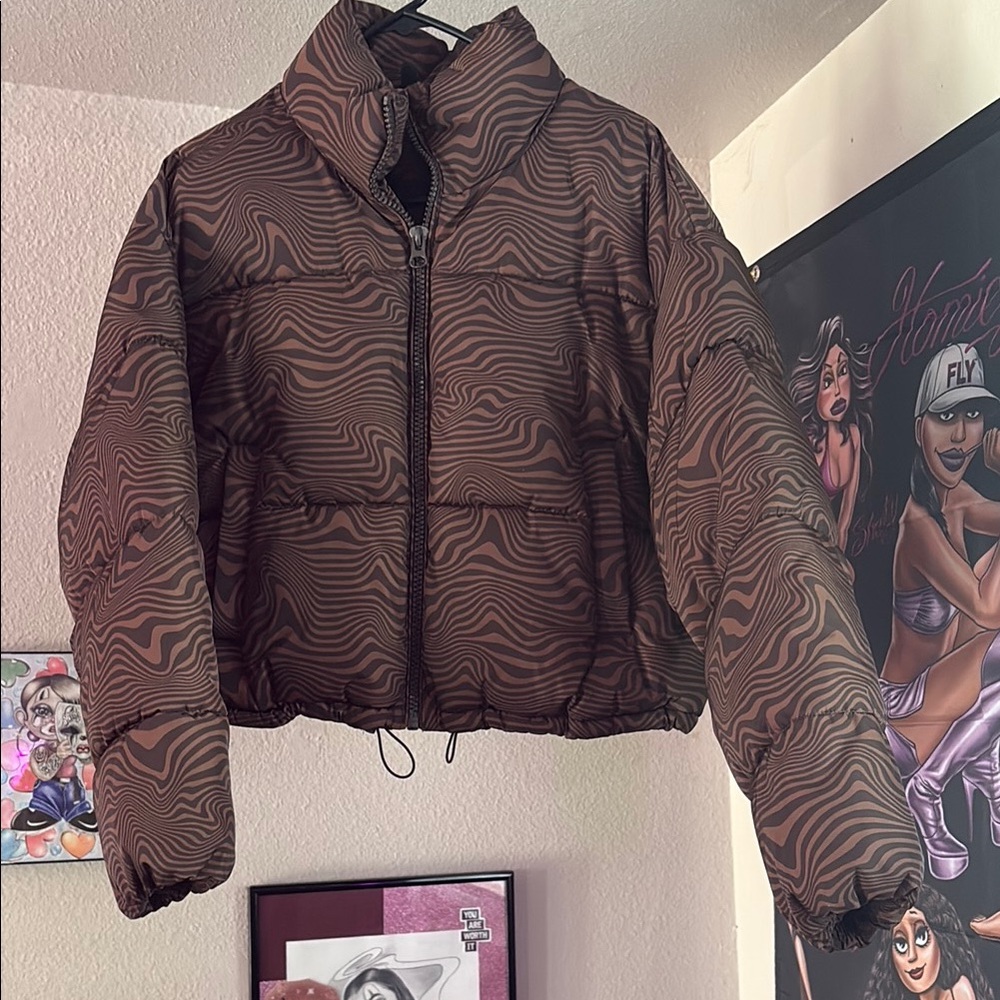 Brown Patterned Women's Jacket🤎